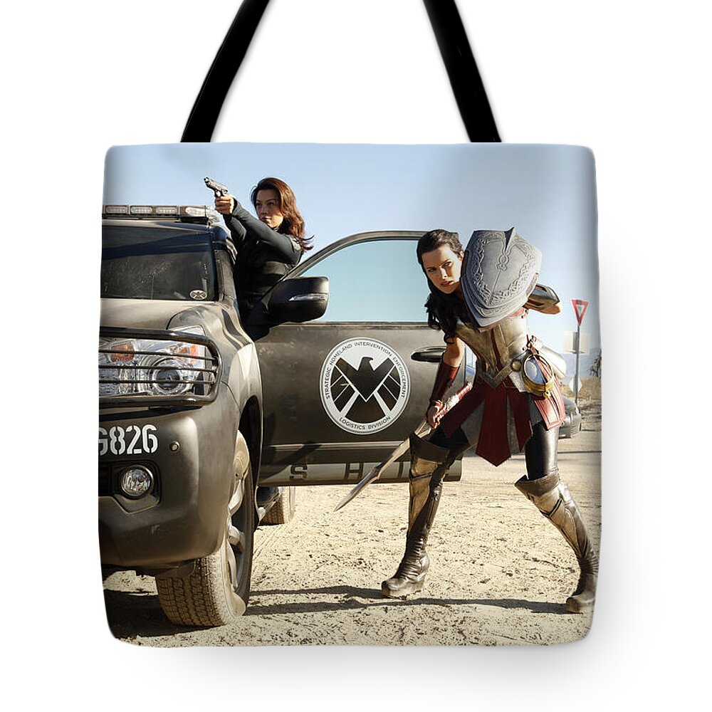 Marvel's Agents Of S.h.i.e.l.d. Tote Bag featuring the digital art Marvel's Agents of S.H.I.E.L.D. by Super Lovely