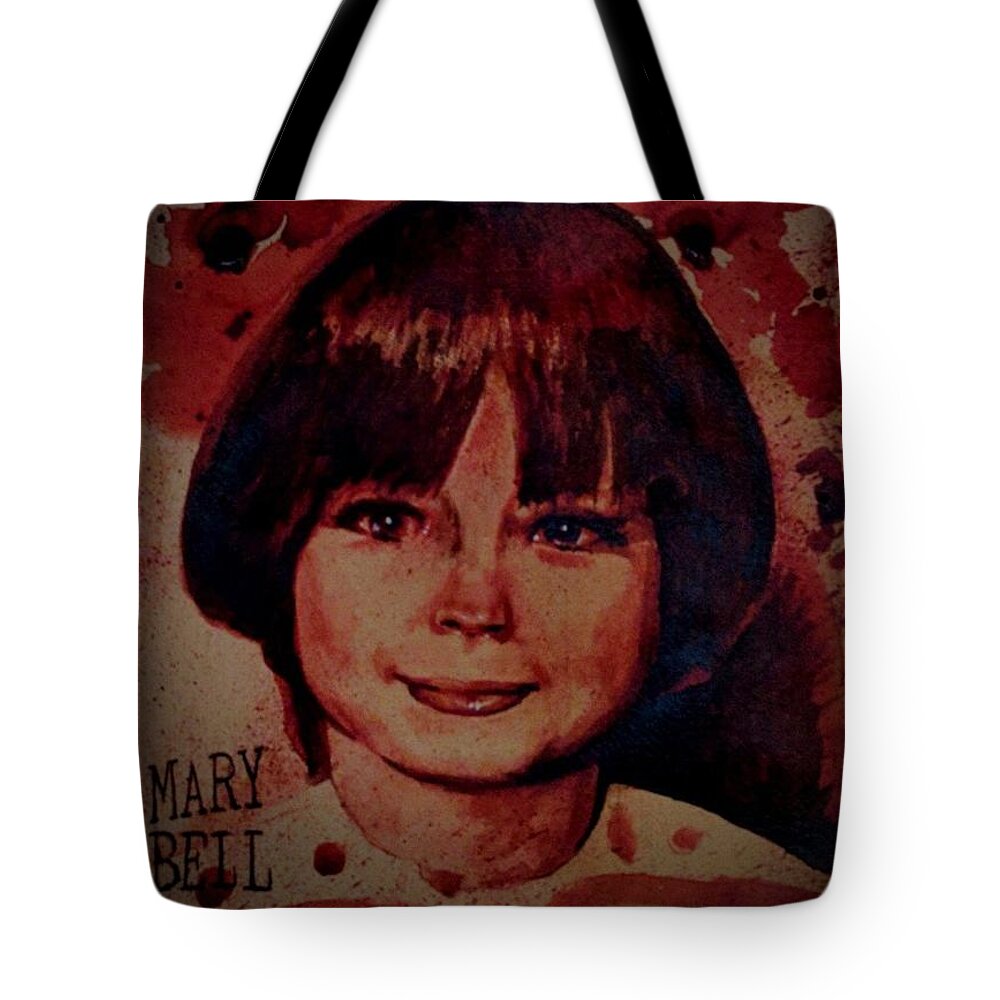 Mary Bell Tote Bag featuring the painting MARY BELL fresh blood by Ryan Almighty