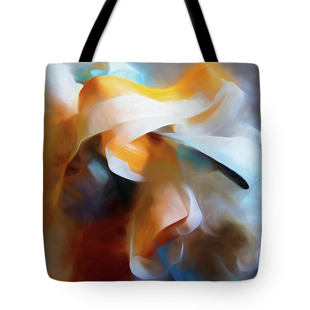 Tape Tote Bag featuring the mixed media Masking Tape and Paint Composition by Lynda Lehmann