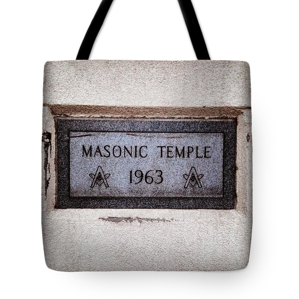 Alma Tote Bag featuring the photograph Masonic Temple by Chris Brown
