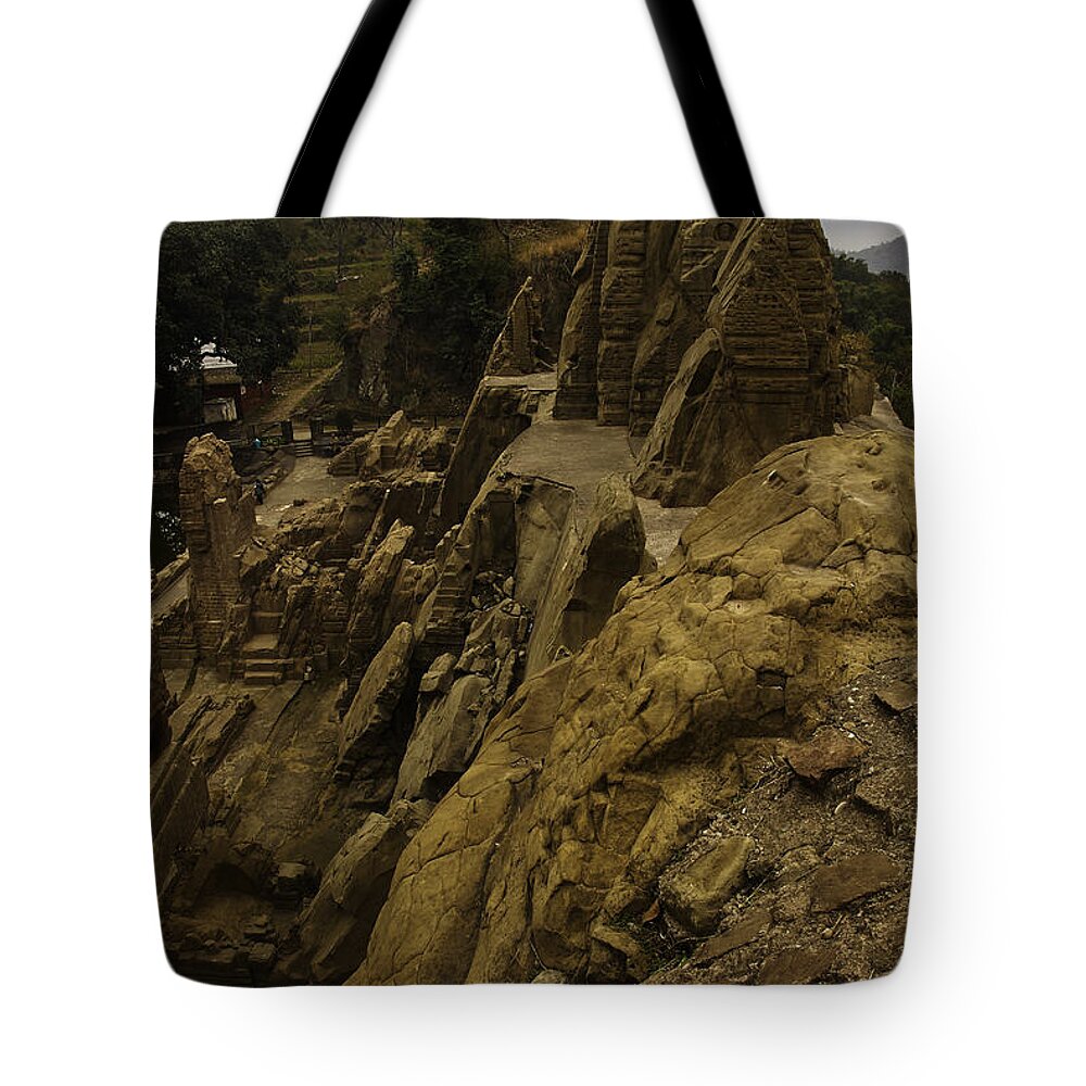 Masroor Tote Bag featuring the photograph Masroor Temple by Rajiv Chopra