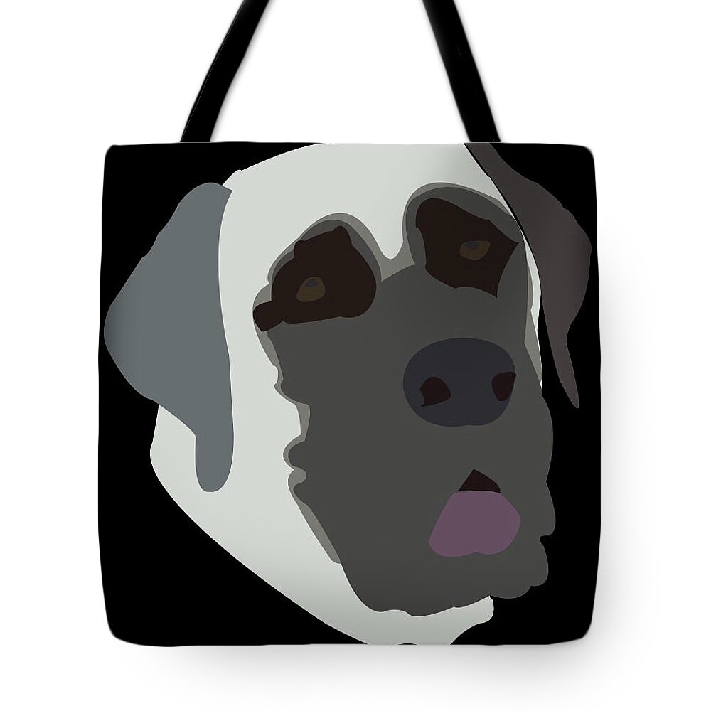 Mastiff Tote Bag featuring the digital art Mastiff by Caroline Elgin