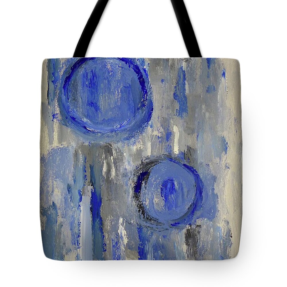 Blue Tote Bag featuring the painting Maternal by Victoria Lakes