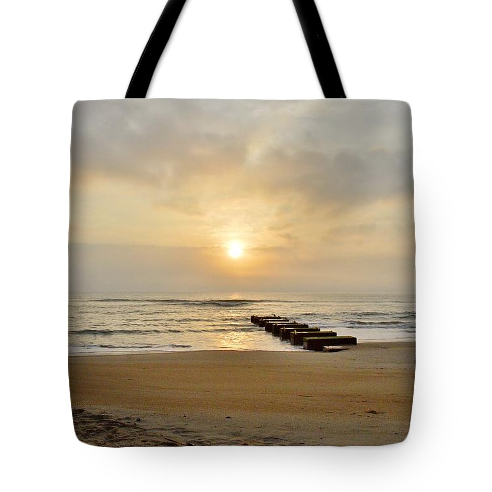 Obx Sunrise Tote Bag featuring the photograph May 13 OBX Sunrise by Barbara Ann Bell