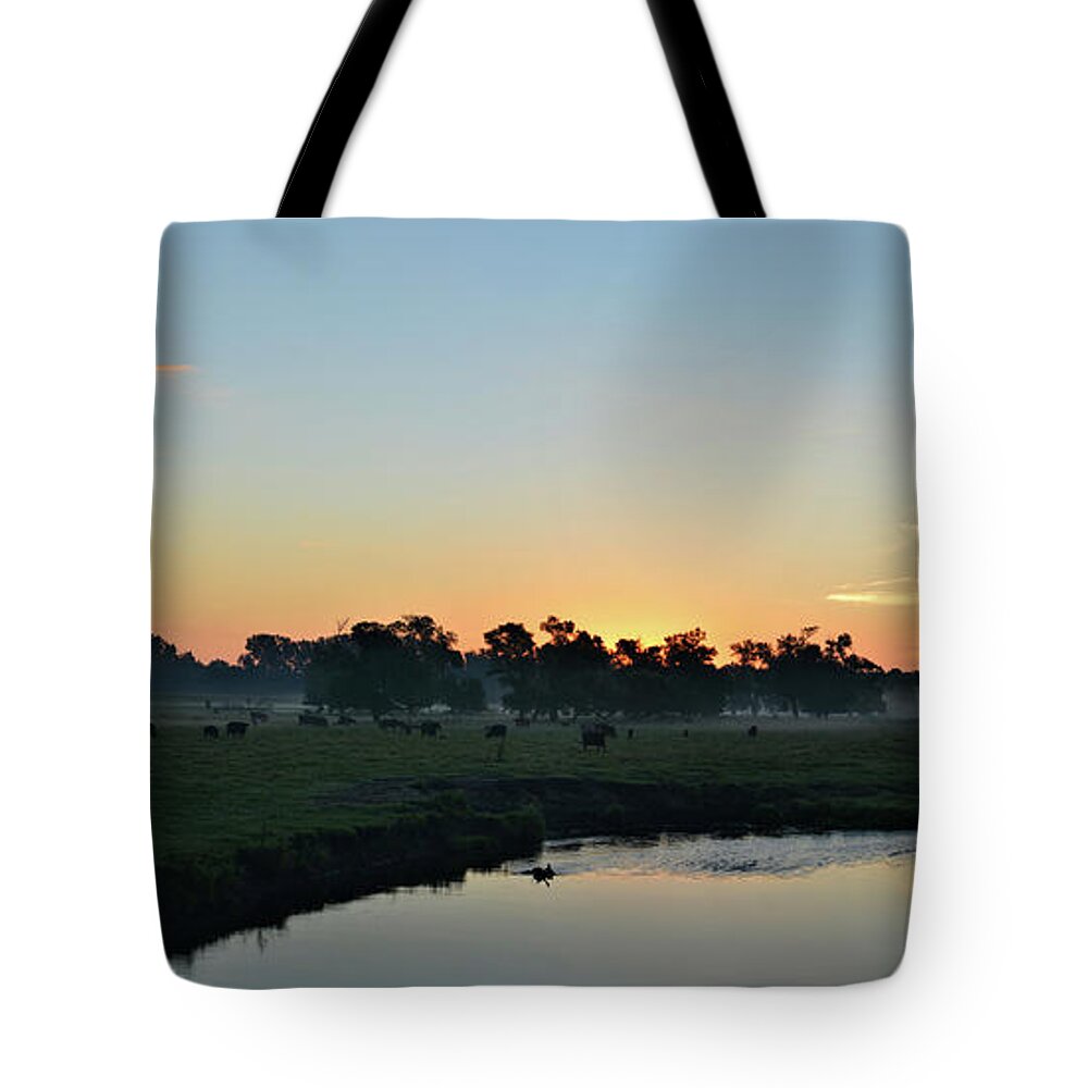 Fog Tote Bag featuring the photograph Maynes Creek Valley Panorama by Bonfire Photography