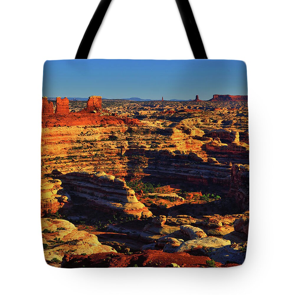 The Maze Tote Bag featuring the photograph Maze Overlook by Greg Norrell