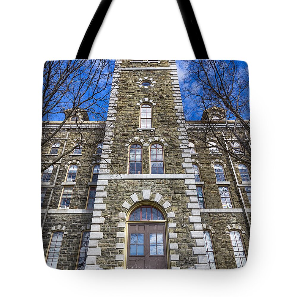 Mcgraw Hall Tote Bag featuring the photograph McGraw Hall - Cornell University by Stephen Stookey