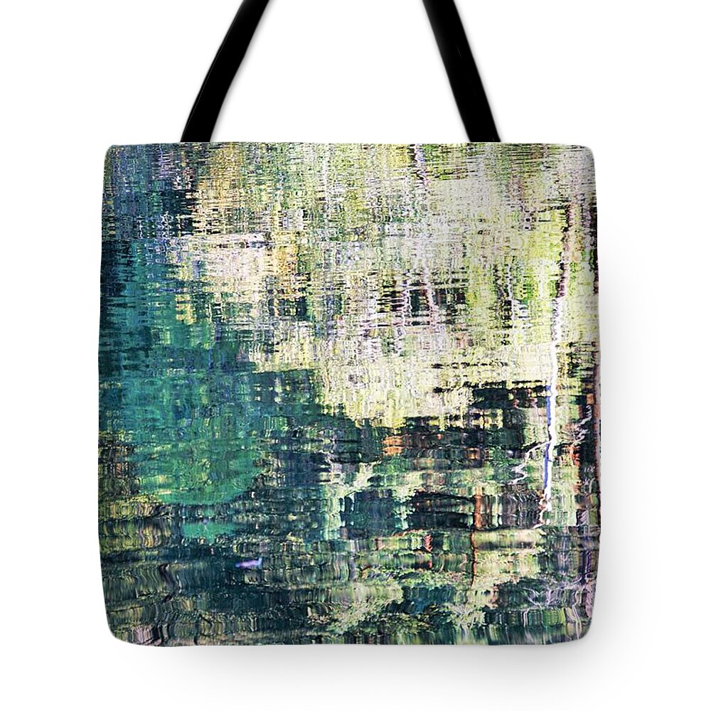 Mckenzie River Oregon Tote Bag featuring the photograph McKenzie Reflections1 by Merle Grenz