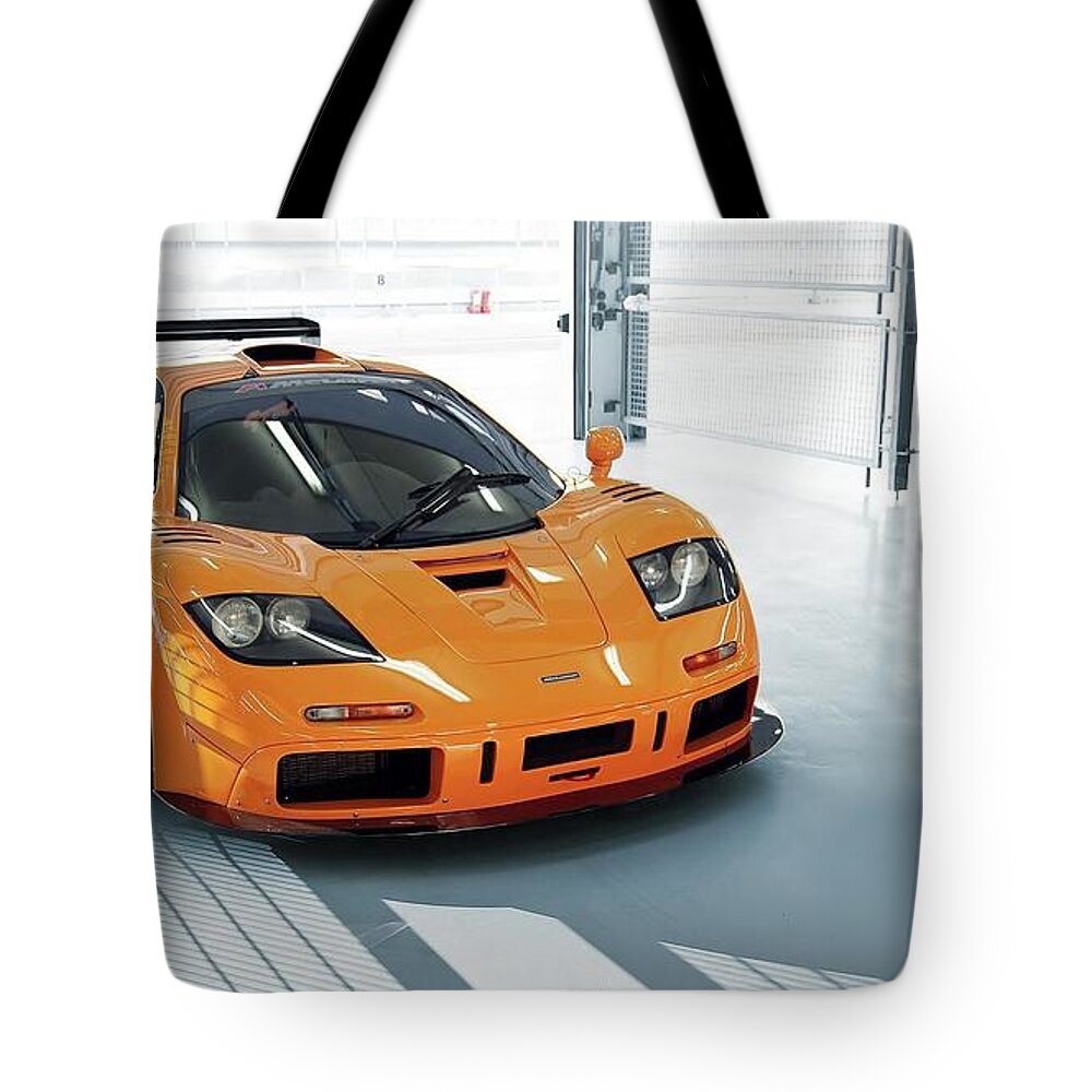 Mclaren F1 Tote Bag featuring the photograph McLaren F1 by Jackie Russo