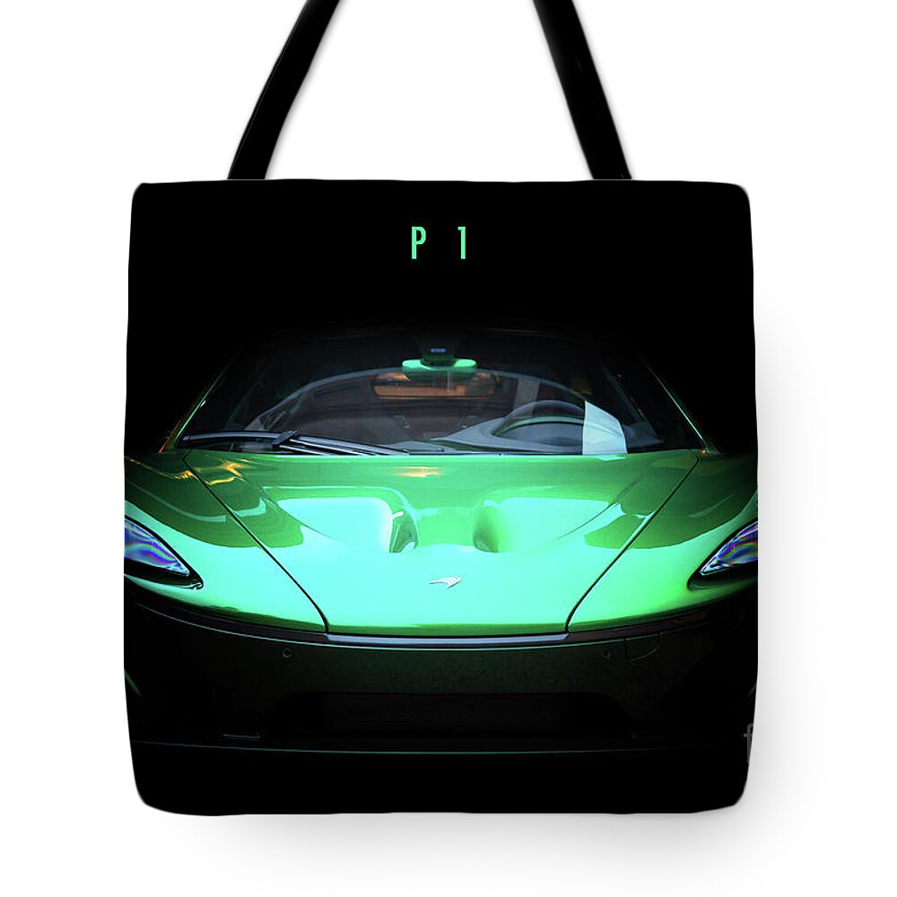 Mclaren Tote Bag featuring the digital art McLaren P1 by Airpower Art