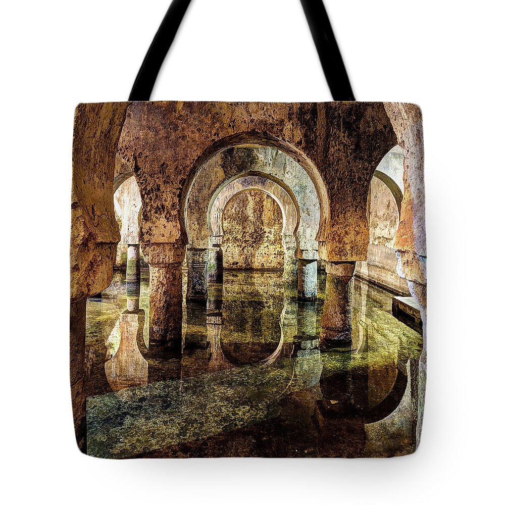 Cistern Tote Bag featuring the photograph Medieval Cistern in Caceres 03 by Weston Westmoreland