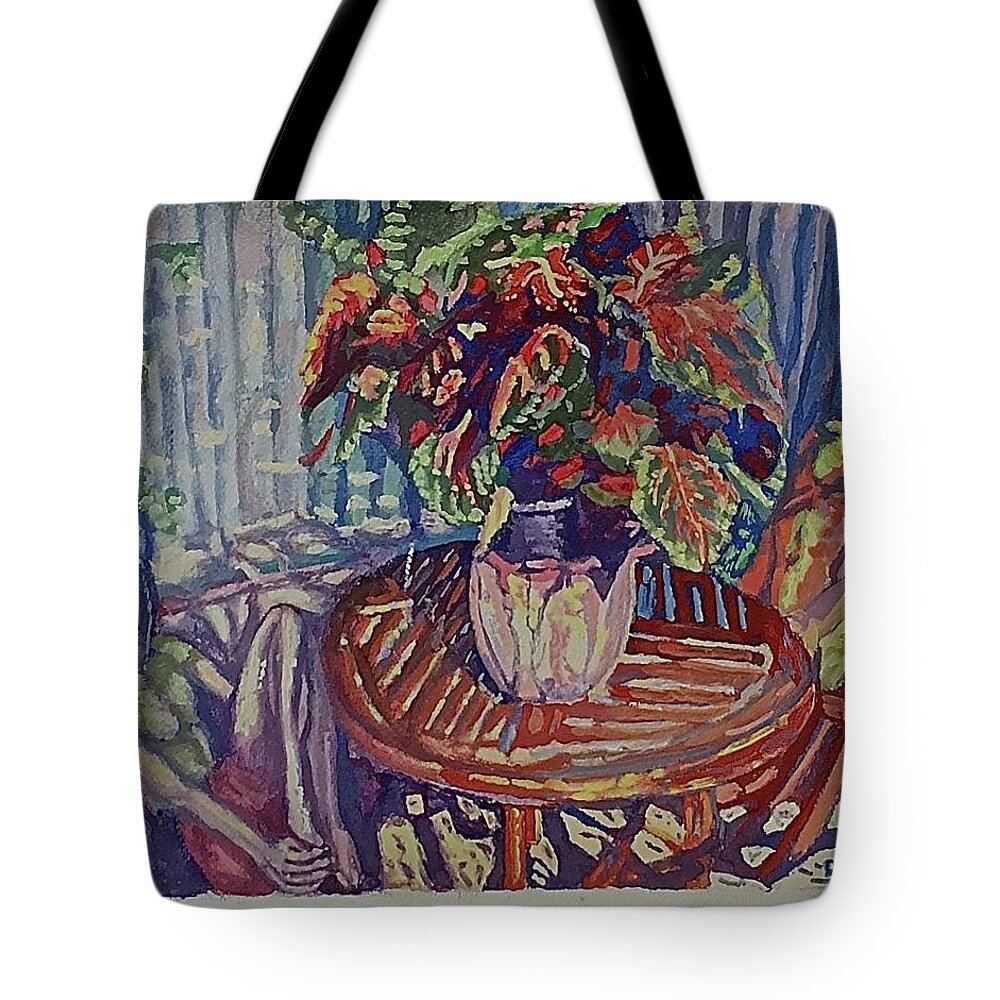 Still Life Tote Bag featuring the painting Meditation by Enrique Ojembarrena
