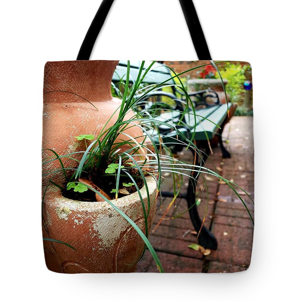 Parkbench Tote Bag featuring the photograph Meditation by John Duplantis