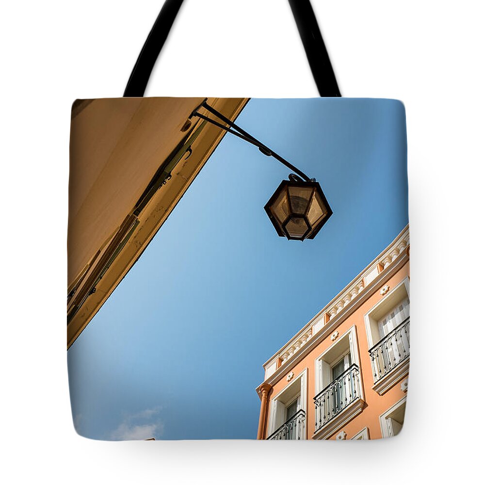 Lamp Tote Bag featuring the photograph Mediterranean Lamp by Nigel R Bell
