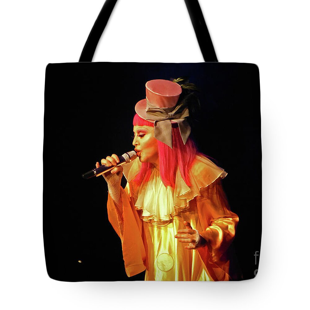 Madonna Tote Bag featuring the photograph Madonna Tears of a Clown II by Marguerita Tan