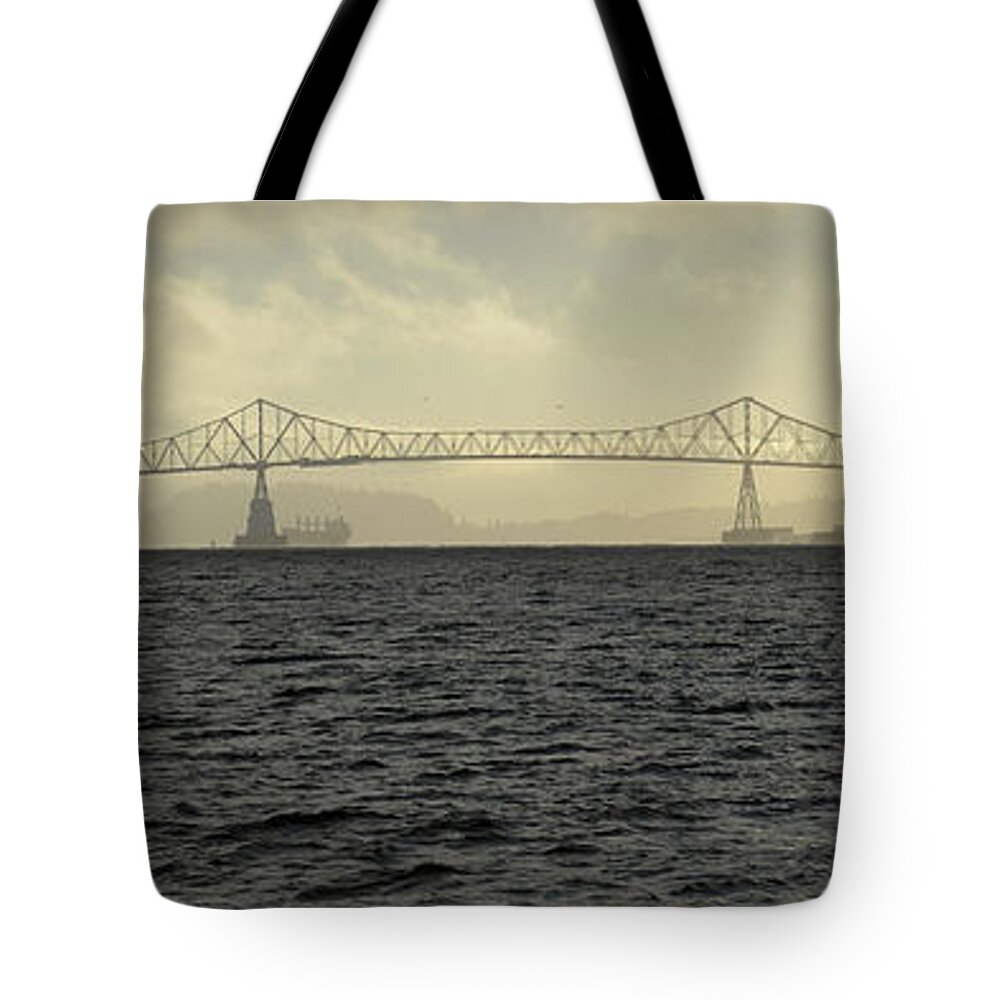 Denise Bruchman Tote Bag featuring the photograph Megler in the Mist by Denise Bruchman