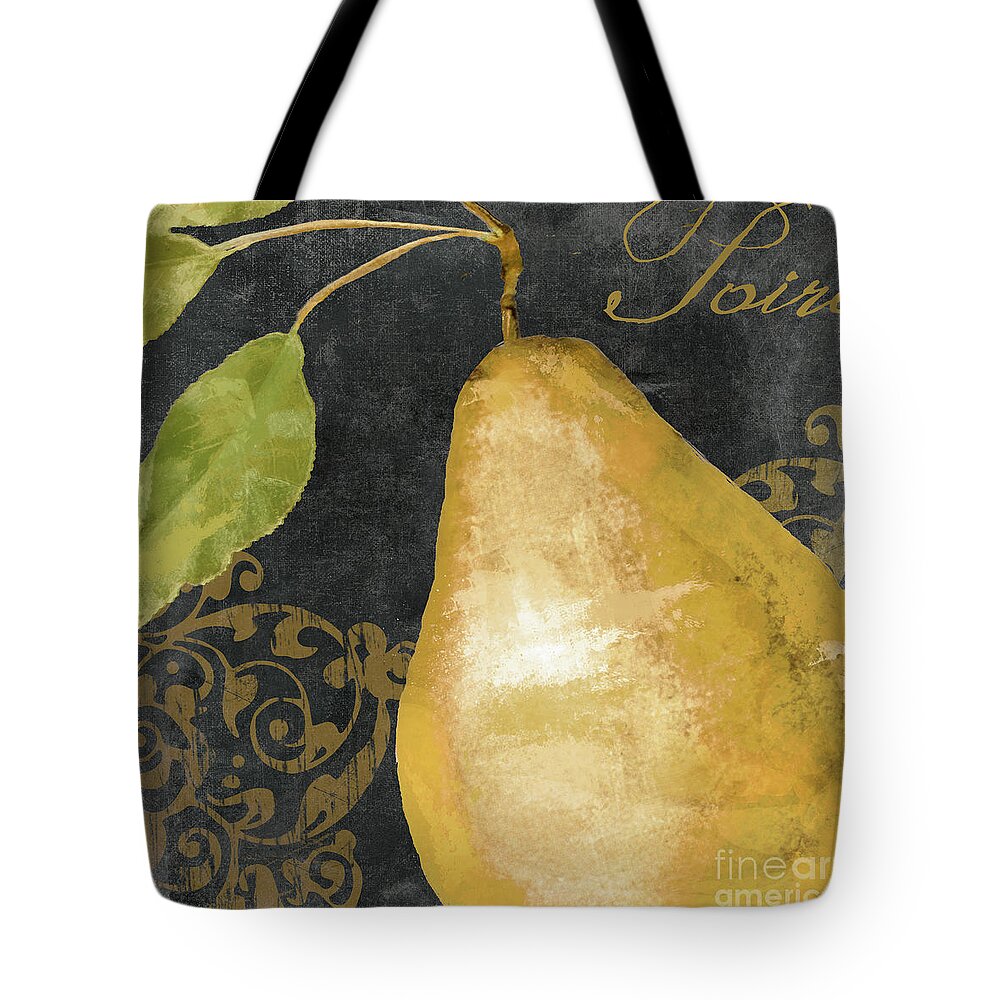 Pear Tote Bag featuring the painting Melange French Yellow Pear by Mindy Sommers