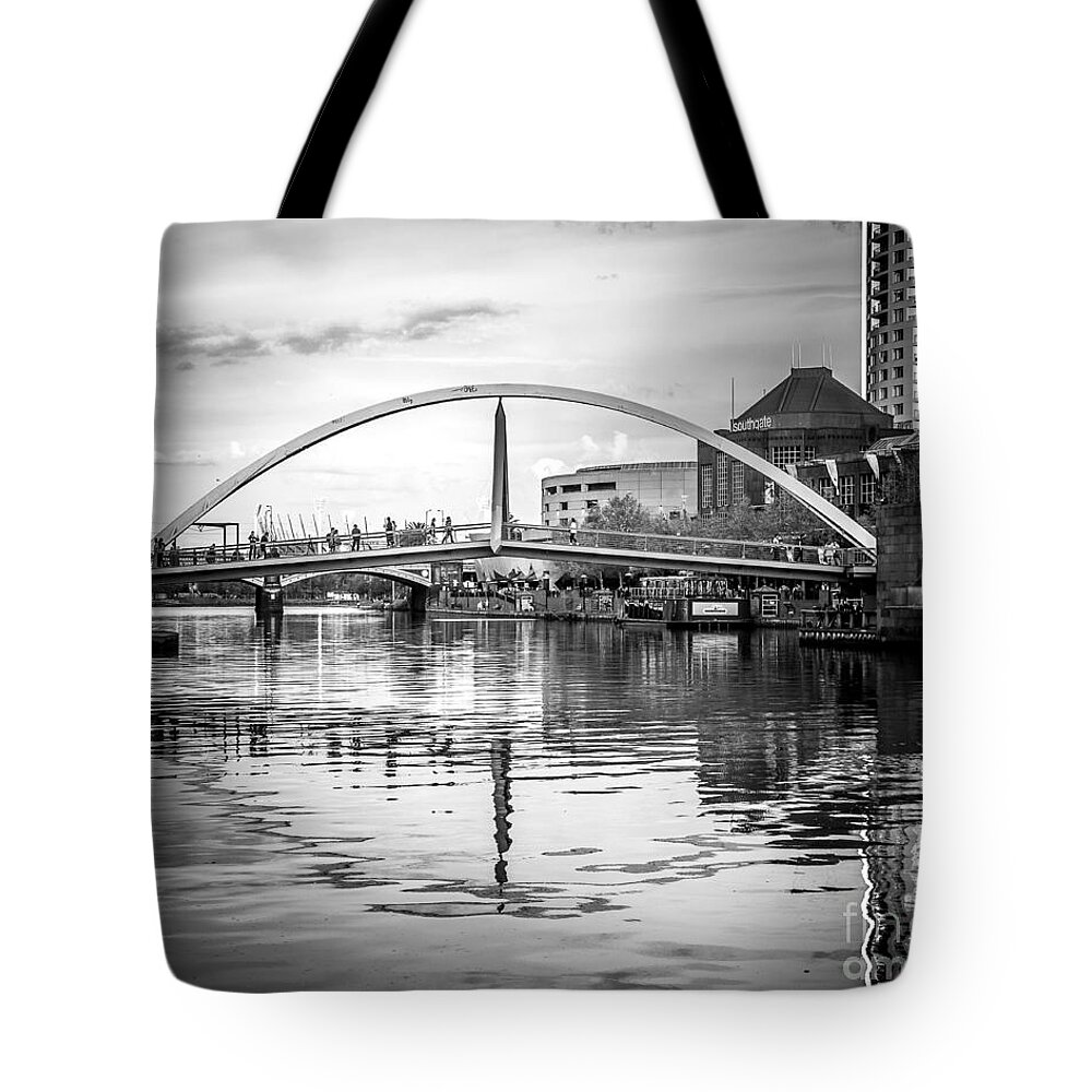 Melbourne Tote Bag featuring the photograph Melbourne River Bridge by Perry Webster