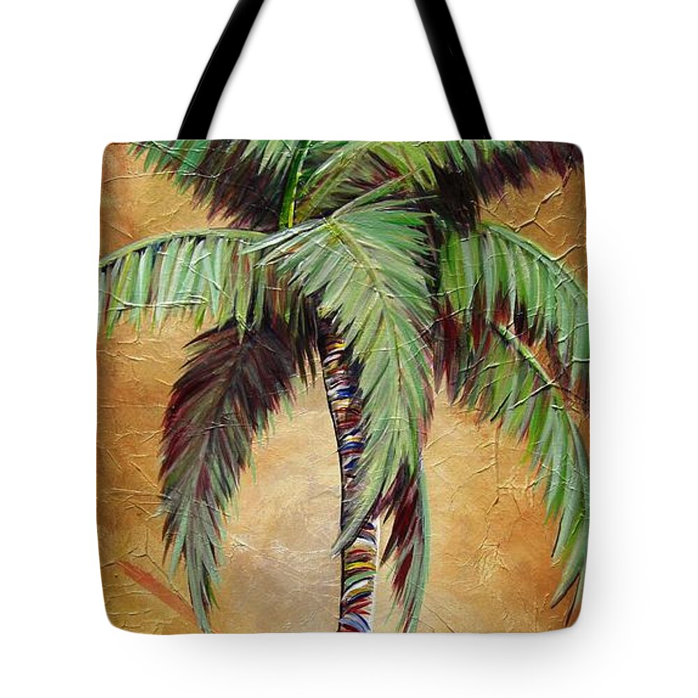 Yellow Tote Bag featuring the painting Mellow Palm II by Kristen Abrahamson