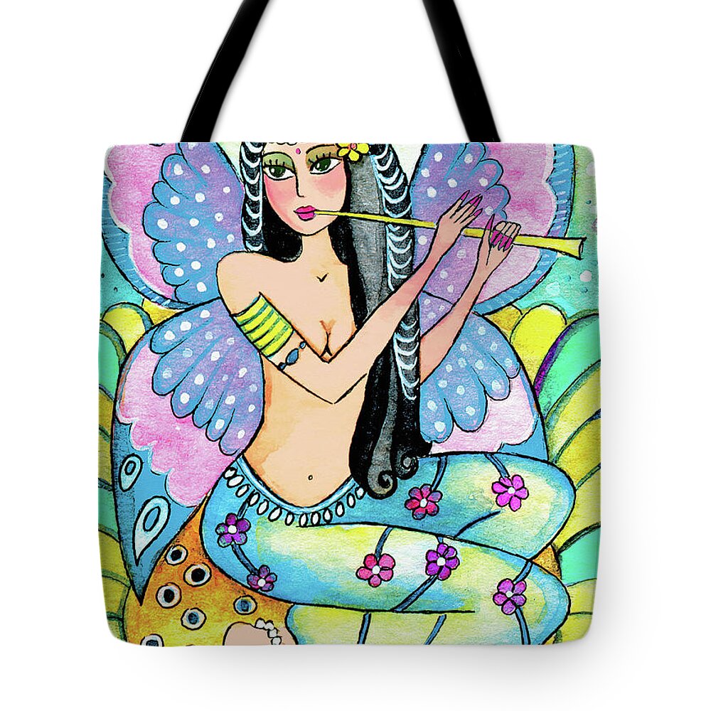 Fairy Dancer Tote Bag featuring the painting Melody of Asmara by Eva Campbell