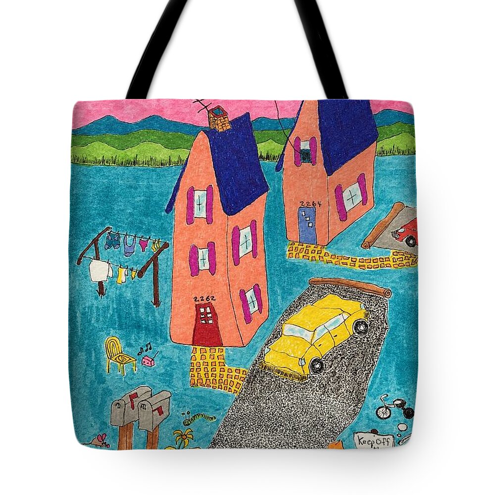  Tote Bag featuring the painting Melon Houses by Lew Hagood