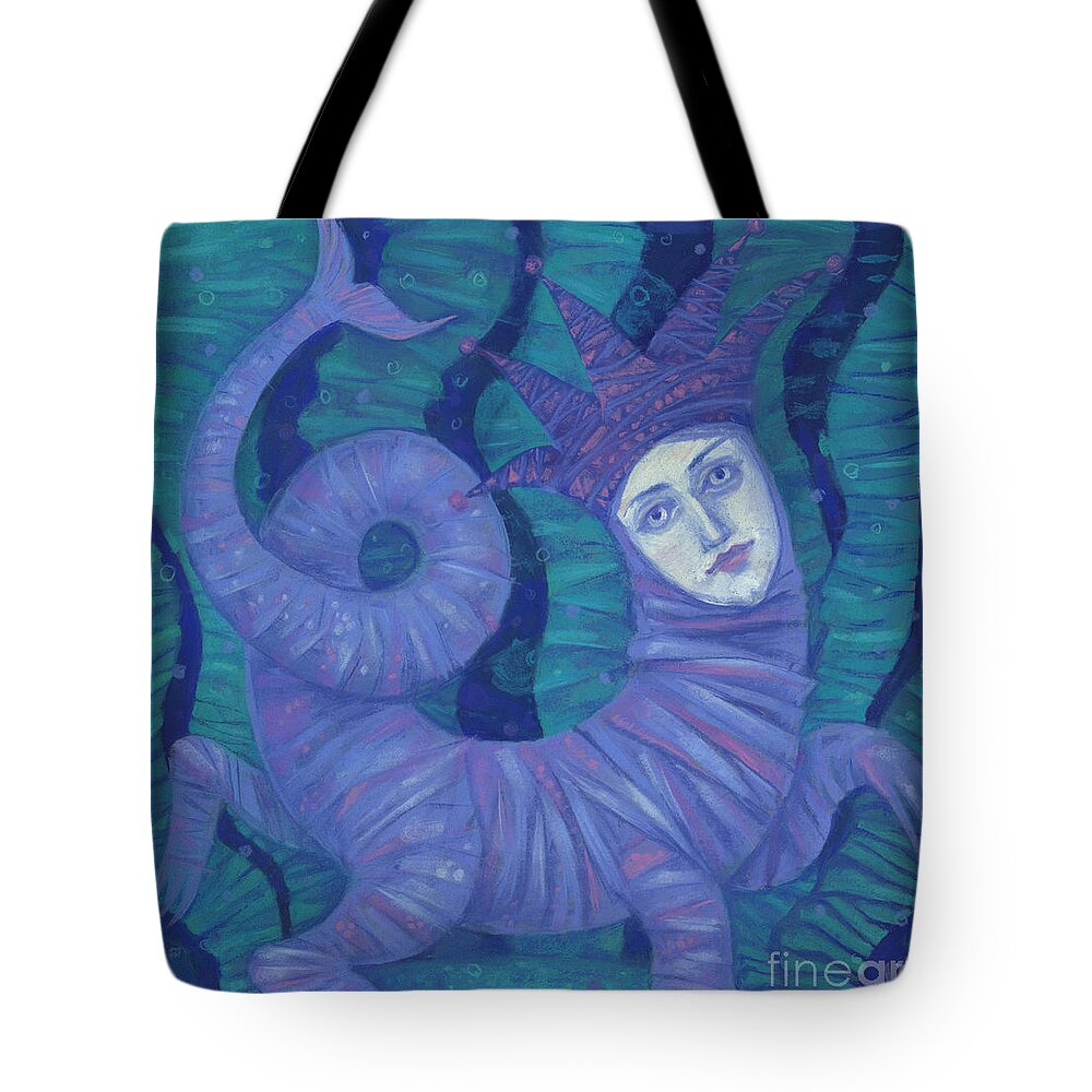 Pastel Tote Bag featuring the pastel Melusine by Julia Khoroshikh