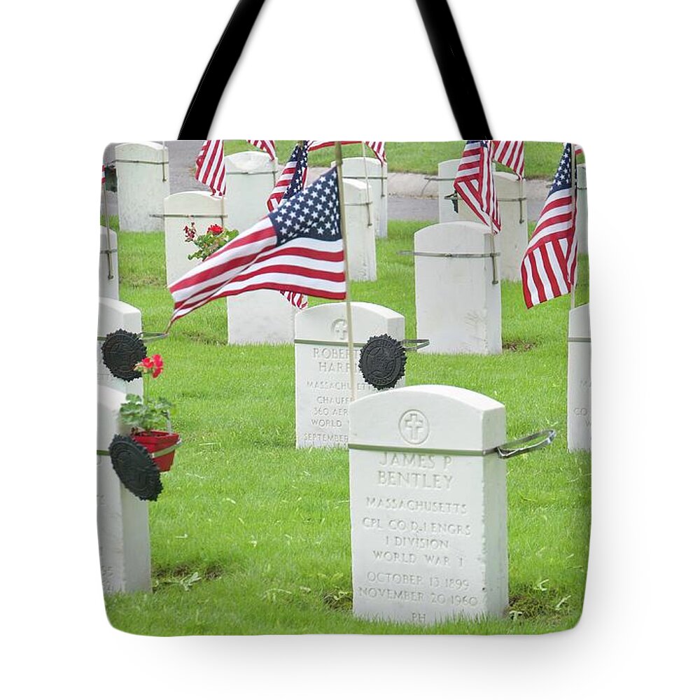Heroes Tote Bag featuring the photograph Memorial Day Two by Caroline Stella
