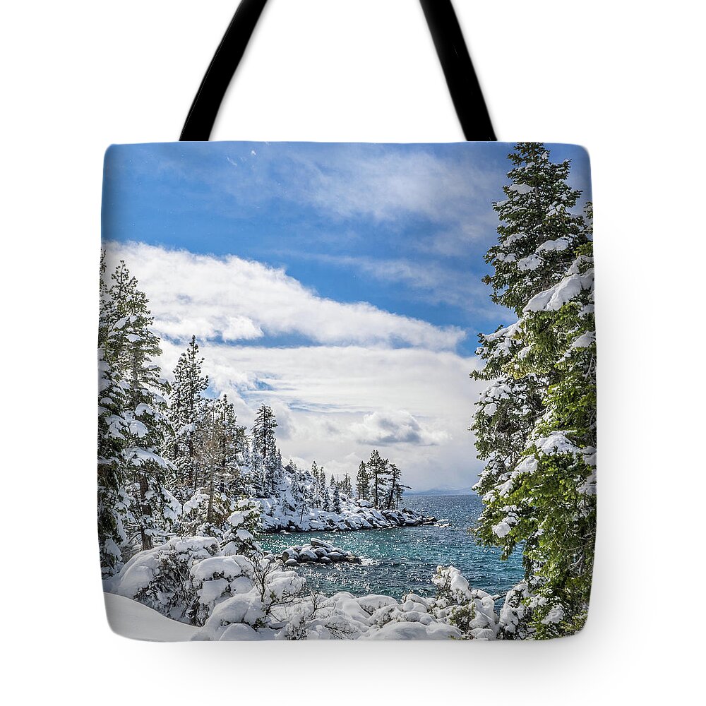 Lake Tote Bag featuring the photograph Memorial Point by Martin Gollery