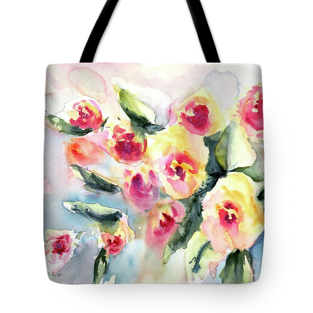Face Mask Tote Bag featuring the painting Memories by Lois Blasberg