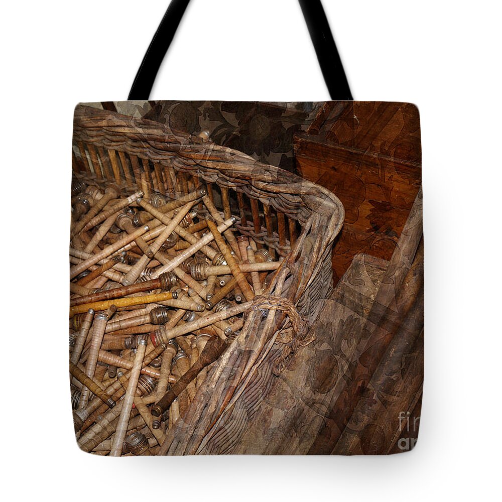 Textile Tote Bag featuring the photograph Memories of Spinning Cotton by Brenda Kean