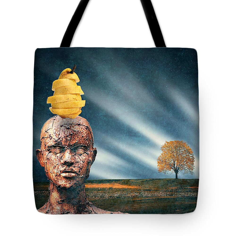 Mentally Balanced Tote Bag featuring the digital art Mentally Balanced by Ally White