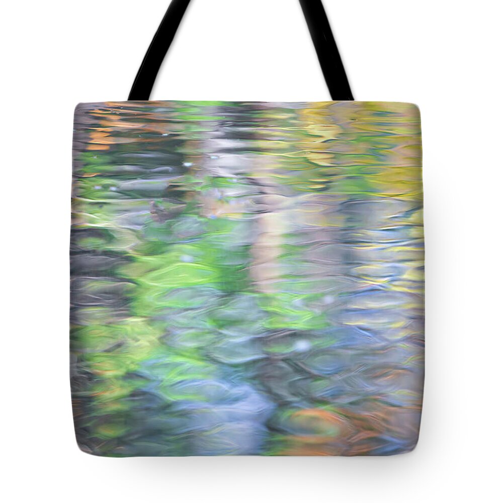 Yosemite Tote Bag featuring the photograph Merced River Reflections 9 by Larry Marshall