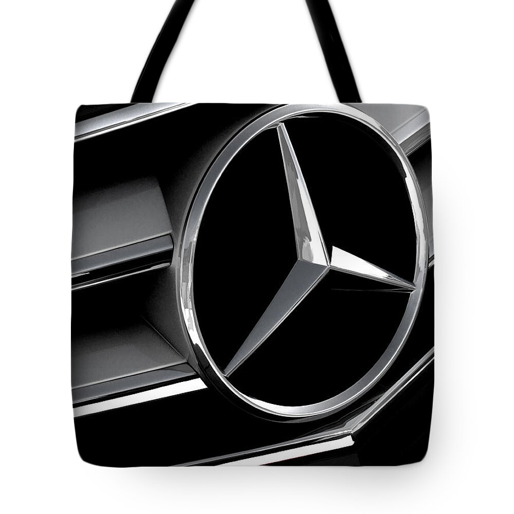 #faatoppicks Tote Bag featuring the digital art Mercedes Badge by Douglas Pittman