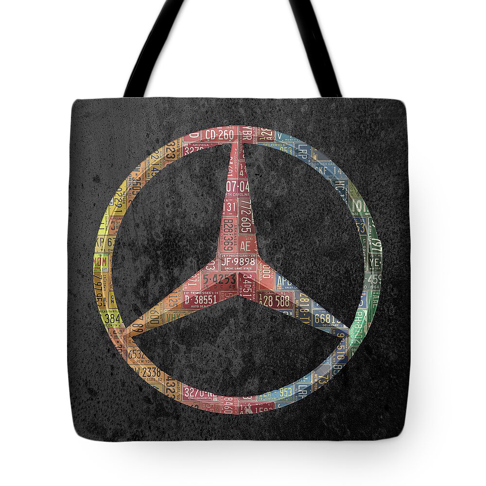 Mercedes Benz Luxury Car Recycled License Plate Art Logo Tote Bag by Design  Turnpike - Instaprints