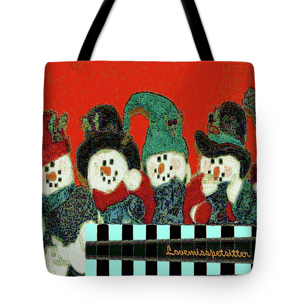 Christmas Art Tote Bag featuring the digital art Merry Christmas Art 45 by Miss Pet Sitter