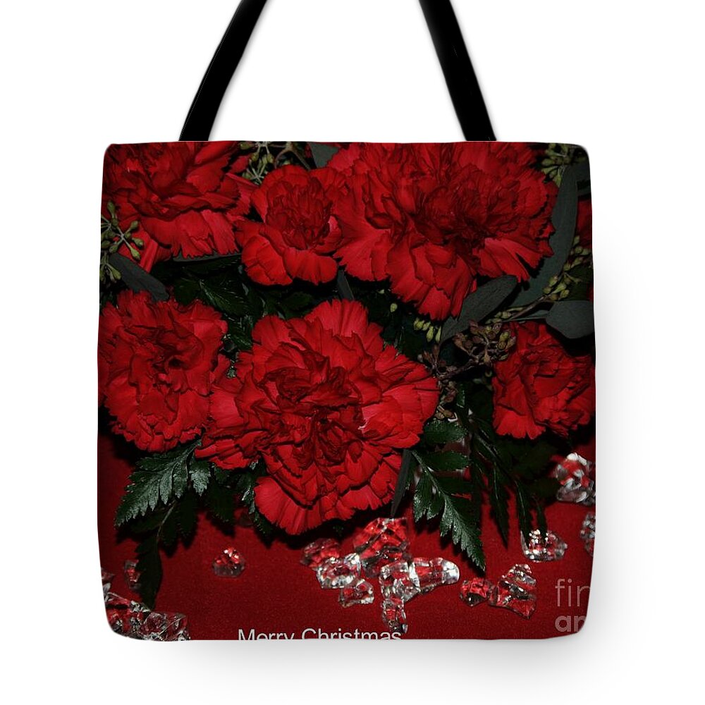 Red Tote Bag featuring the photograph Merry Christmas by Kathleen Struckle