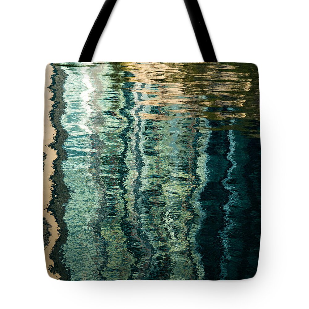 Mesmerizing Tote Bag featuring the photograph Mesmerizing Abstract Reflections Two by Georgia Mizuleva