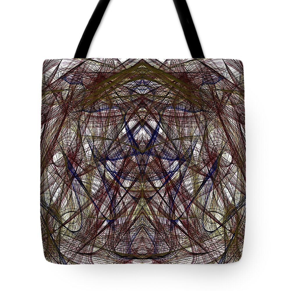 Abstract Tote Bag featuring the mixed media Mesmerizing Spirit Abstract by Marian Lonzetta