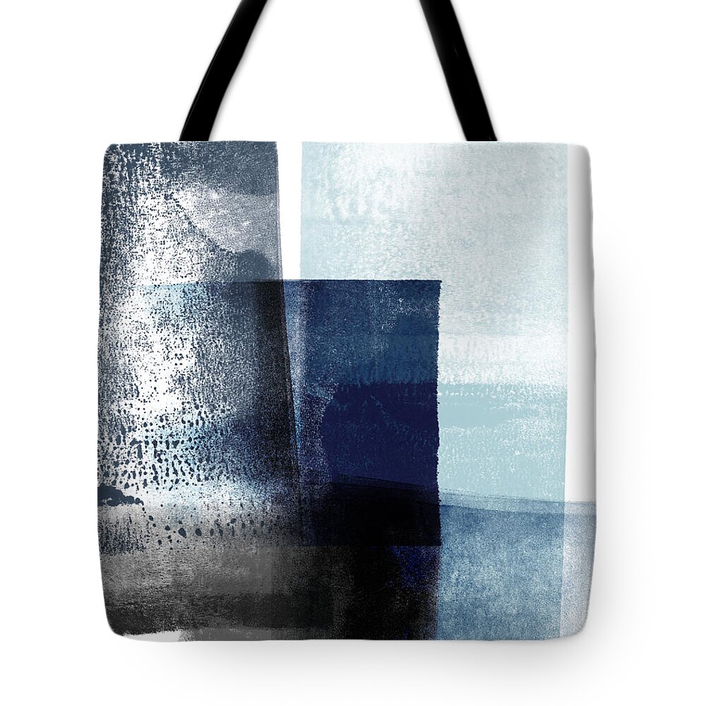 Blue Tote Bag featuring the mixed media Mestro 4- Abstract Art by Linda Woods by Linda Woods