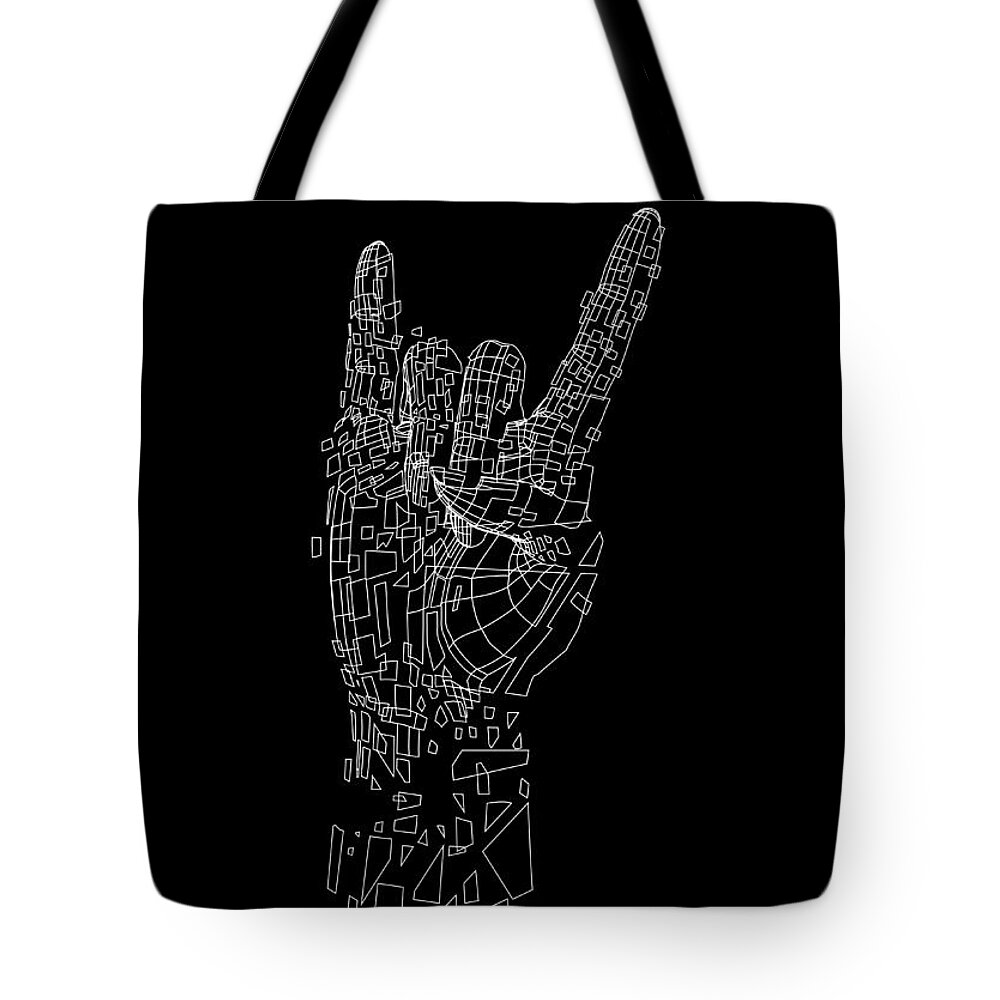 Vector Tote Bag featuring the digital art Metal by Andreas Leonidou