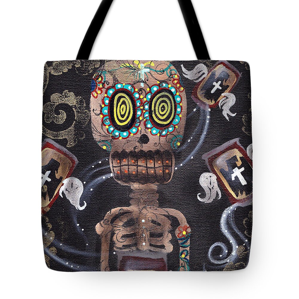 Beer Tote Bag featuring the painting Mi Cerveza by Abril Andrade