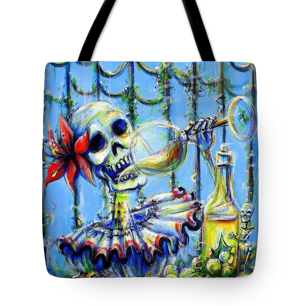 Mi Merlot Tote Bag featuring the painting Mi Chardonnay by Heather Calderon