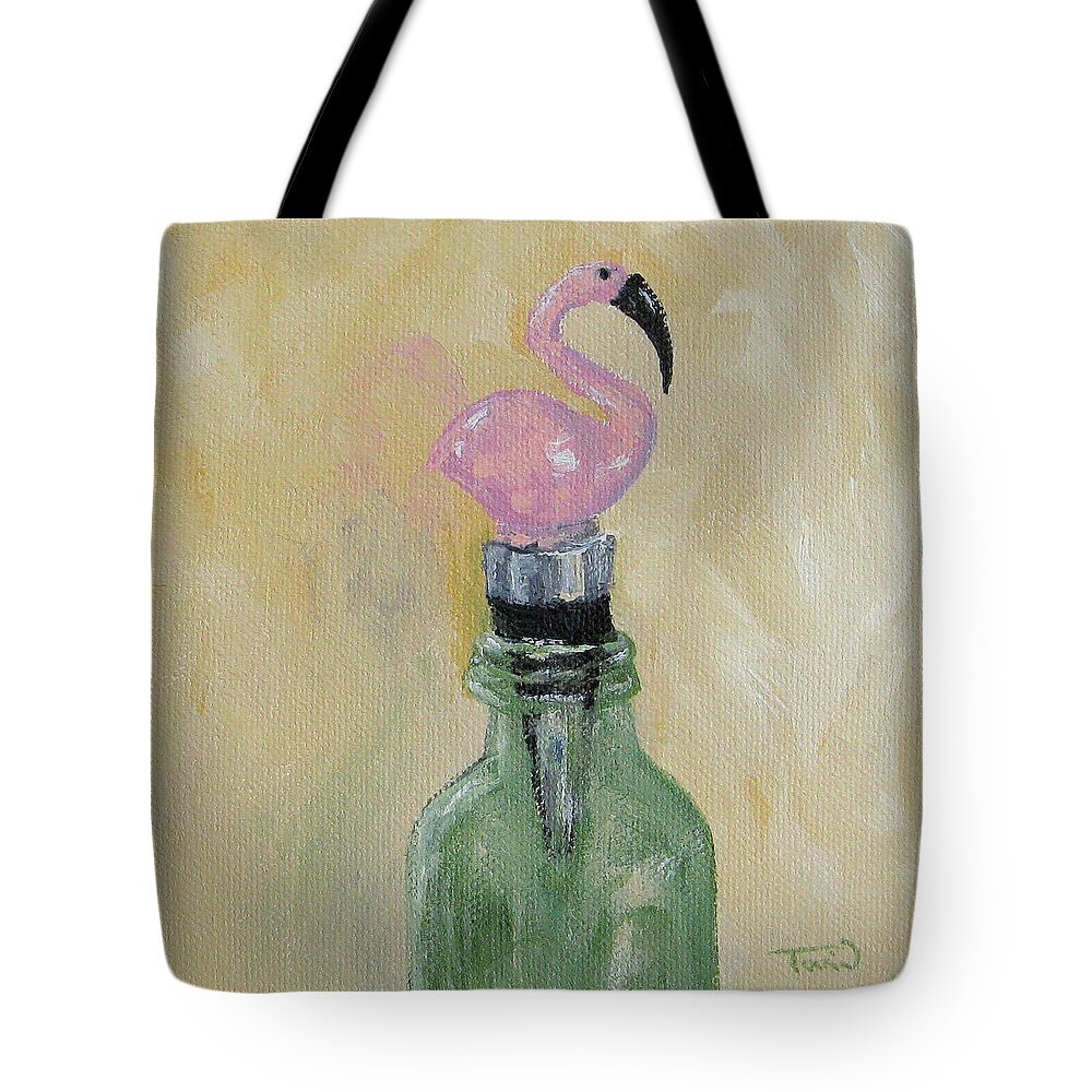 Flamingo Tote Bag featuring the painting Mi Flamingo by Torrie Smiley