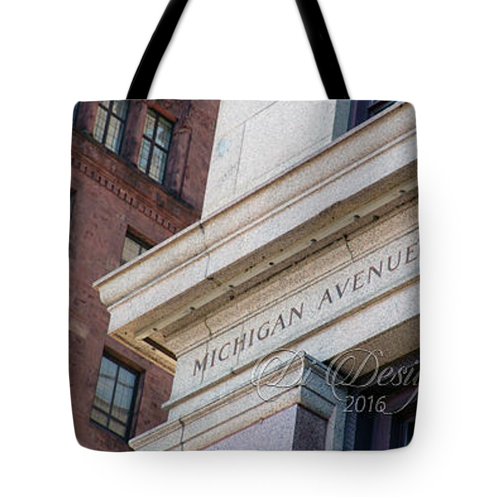 Chicago Tote Bag featuring the photograph Michigan Avenue Chicago by DiDesigns Graphics