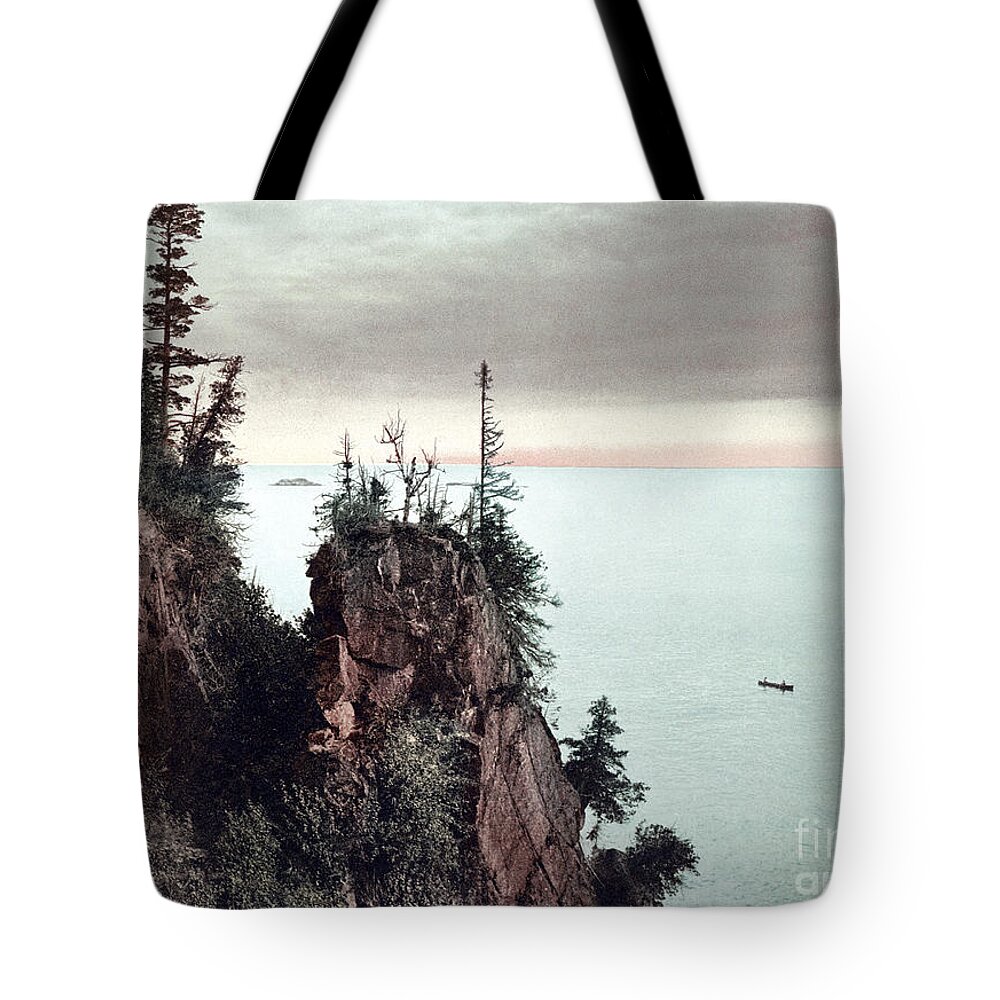 1898 Tote Bag featuring the photograph Michigan, Presque Isle, 1898. by Granger