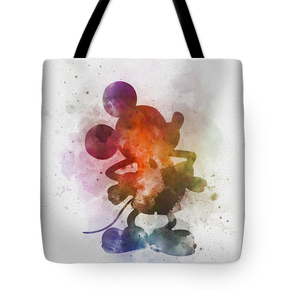 Mickey Mouse Tote Bag featuring the mixed media Mickey by My Inspiration