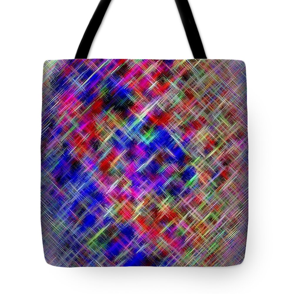Micro Linear Tote Bag featuring the digital art Micro Linear 4 by Will Borden