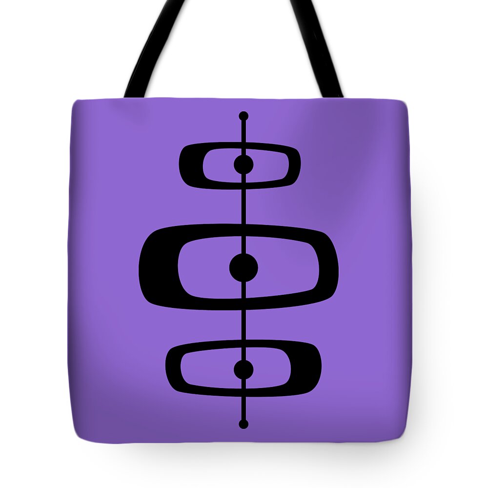Mid Century Modern Tote Bag featuring the digital art Mid Century Shapes 2 by Donna Mibus
