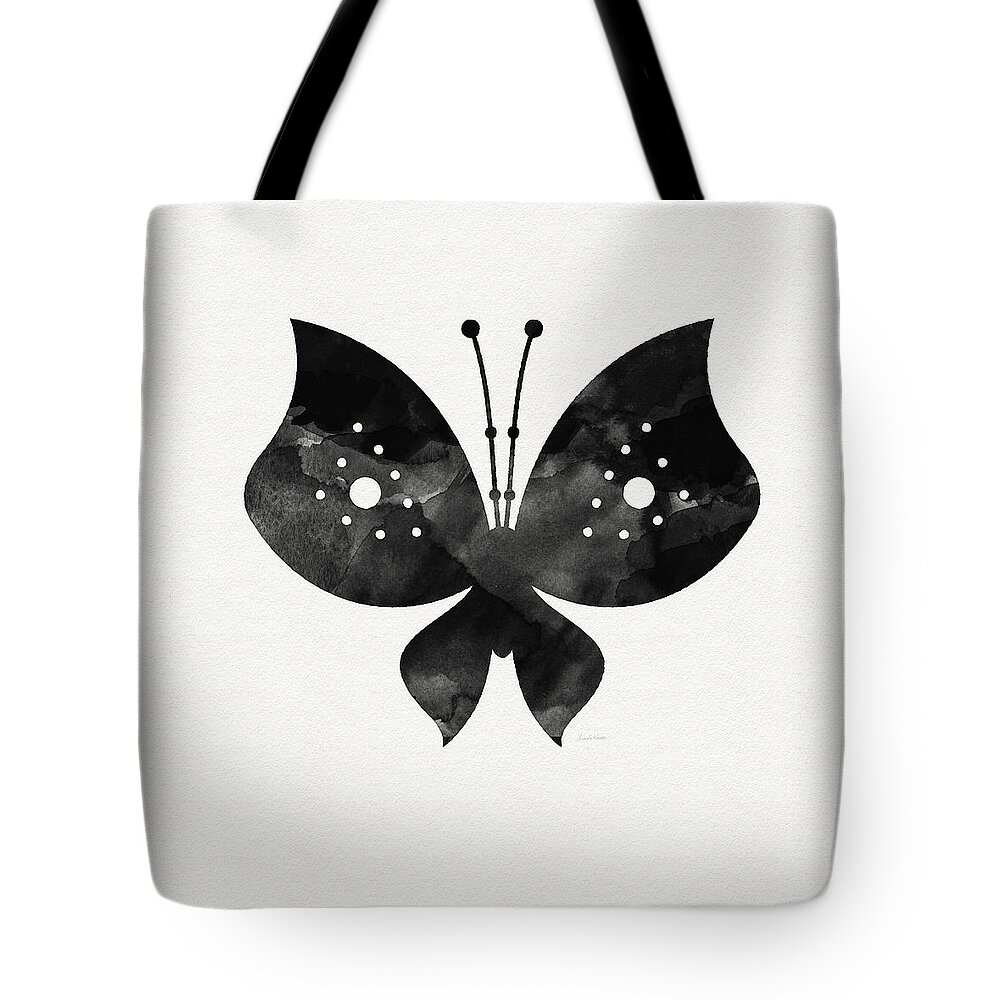 Butterfly Tote Bag featuring the painting Midnight Butterfly 2- Art by Linda Woods by Linda Woods