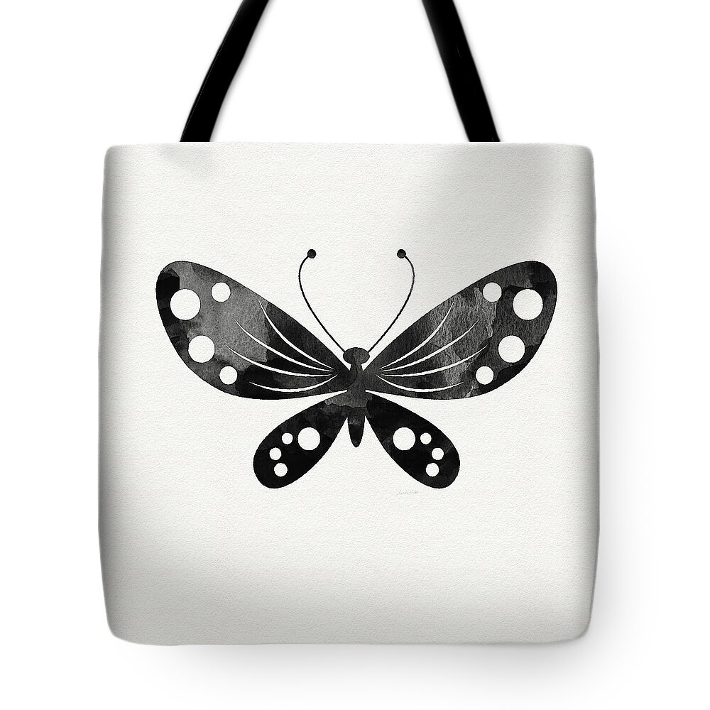 Butterfly Tote Bag featuring the painting Midnight Butterfly 3- Art by Linda Woods by Linda Woods